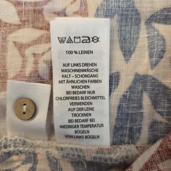 🔴 Sigrid Olsen Linen Shirt Large Multicolor Sleeveless Patchwork Button BackTop - Picture 11 of 16